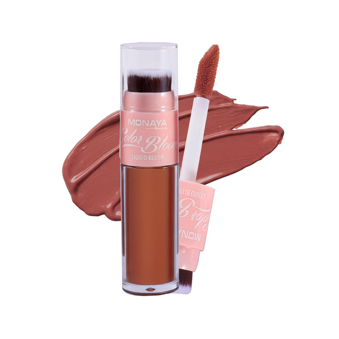 Monaya S007 Liquid Blush – Naturally Radiant Color to Enhance Cheeks, Lightweight Silky Formula Easy to Blend, Buildable from Soft Flush to Bold Look, Long-Lasting Without Caking or Fading (S206)