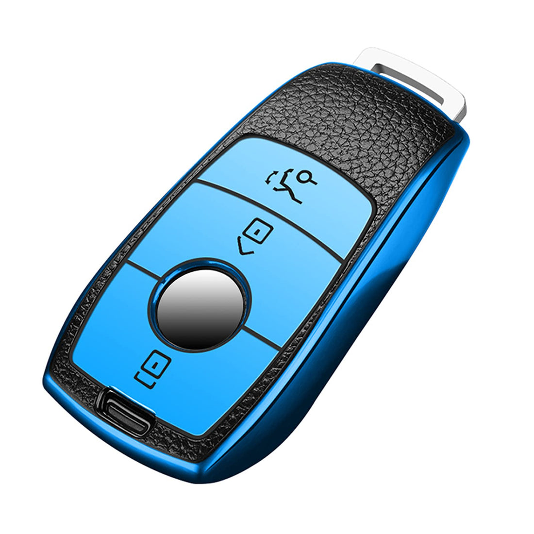 Mercedes Benz key fob cover, with Mercedes Benz 2017-2021 E-Class 2018-2021 S-Class 2019-2021 A-Class C-Class G-Class, Blue