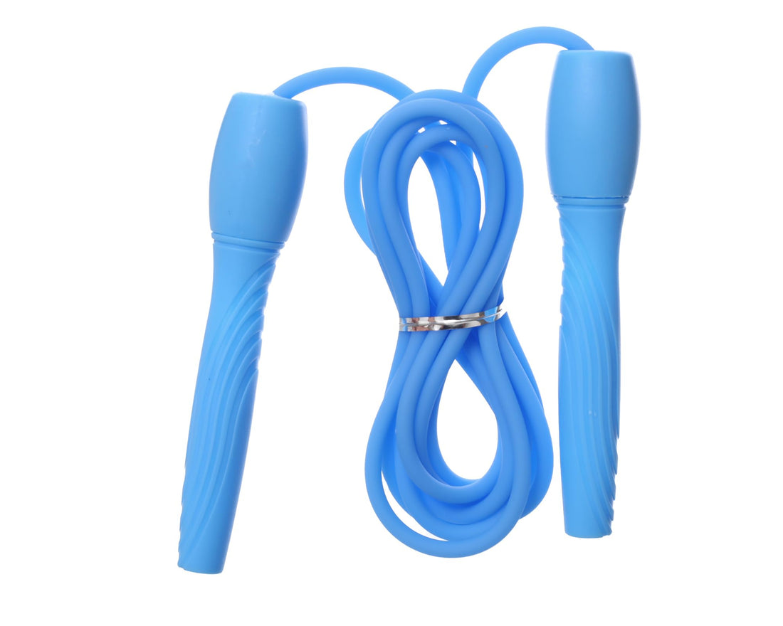 MINSA Plastic Jump Rope M198 Blue for Cardio Fitness Training