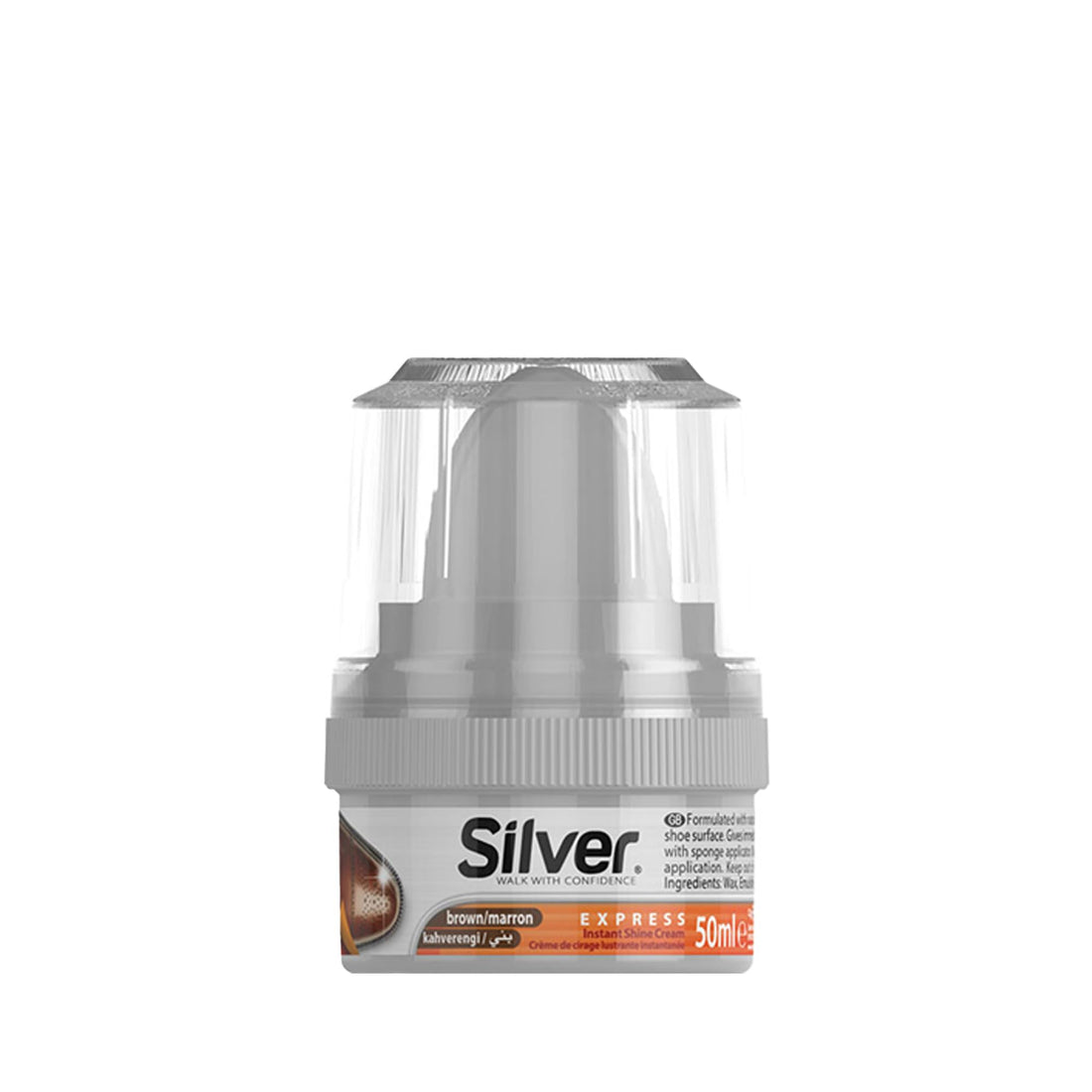 Silver Care Instant Shoe Polish Cream (Brown)