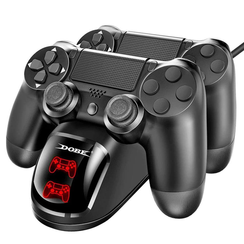 Docking Station Charging Dock for PS4, PS4 Slim and PS 4 Pro Controllers - for 2 DualShock 4 Controllers - Charging Station - Dual Charger
