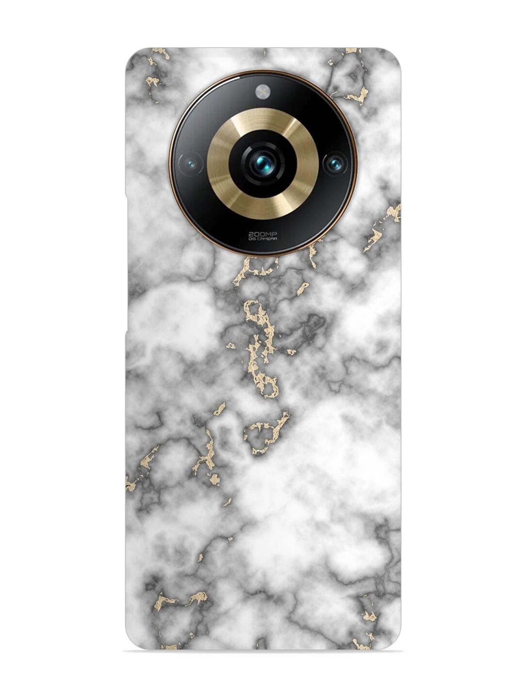 Gray And Gold Marble Silicone Printed mobile case compatible with REALME 11 Pro Plus (5G)