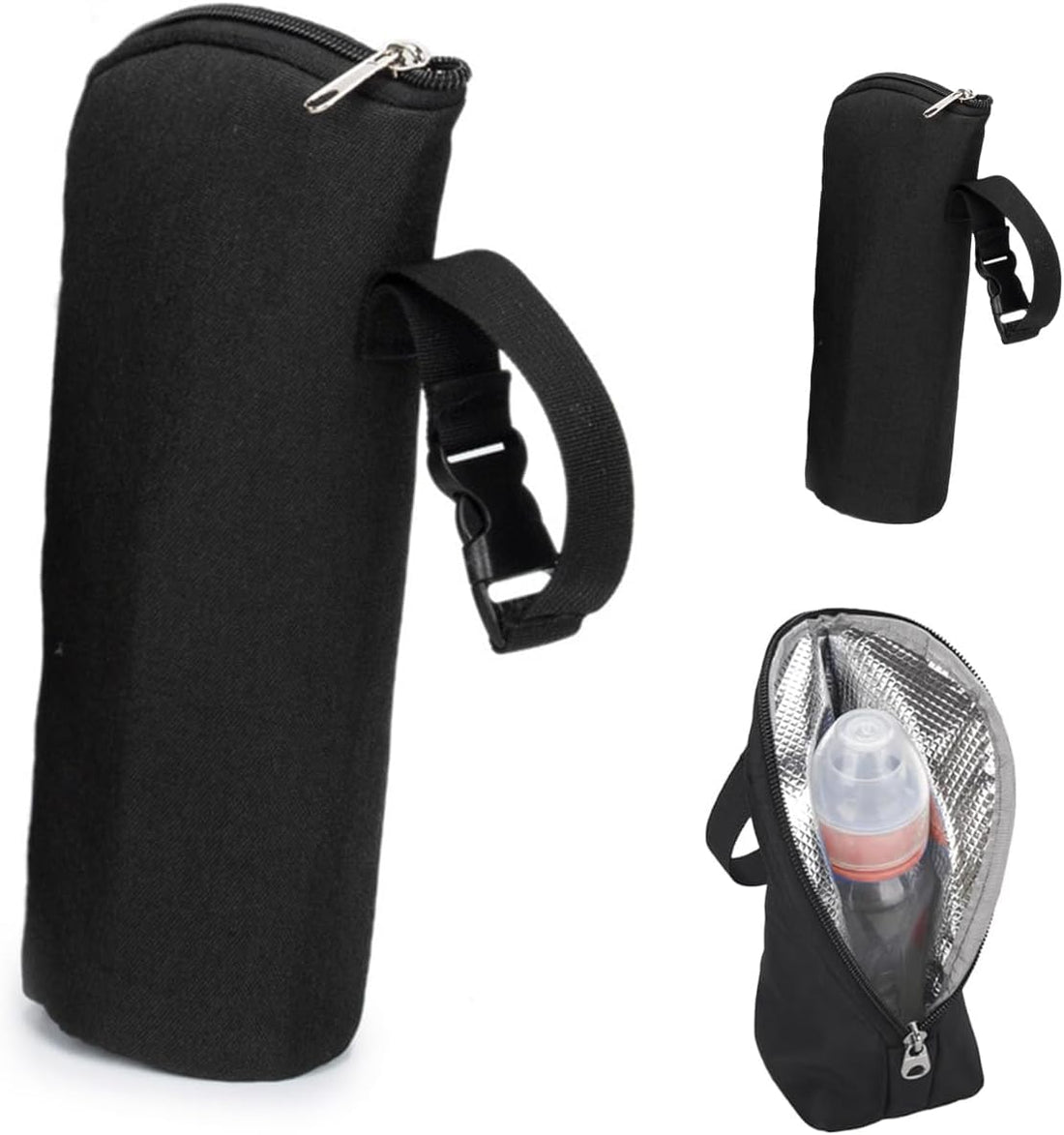 fashion mania Portable insulated baby bottle bag, Insulated Baby Bottle bag Water Bottle Insulated bag (black)