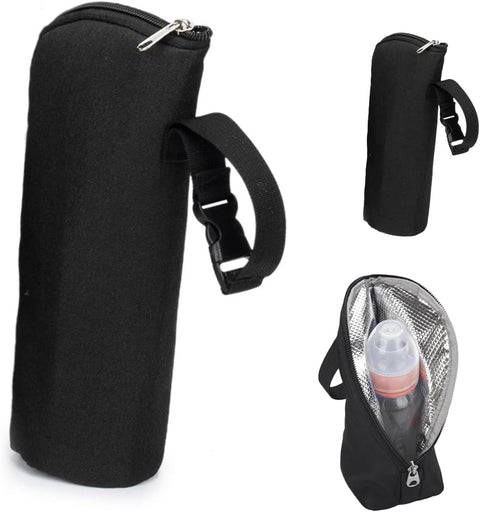 fashion mania Portable insulated baby bottle bag, Insulated Baby Bottle bag Water Bottle Insulated bag (black)