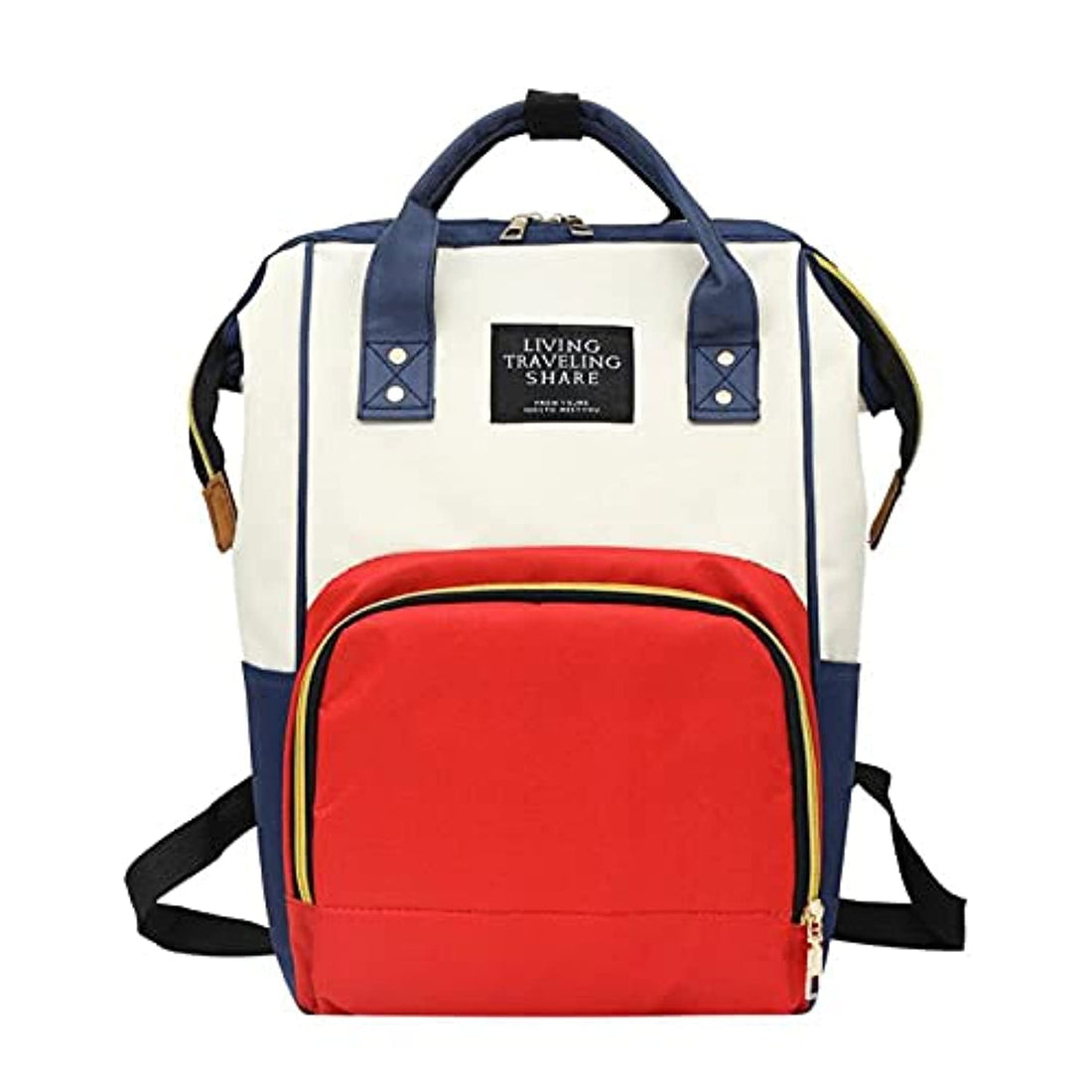 Fashion Mummy Diaper Bag Large Capacity Waterproof with Back Hide Pocket Multifunction Use for Travel Backpack, Tote Handbag and Baby Stroller Hang Bag - MultiColor - 2725202221678
