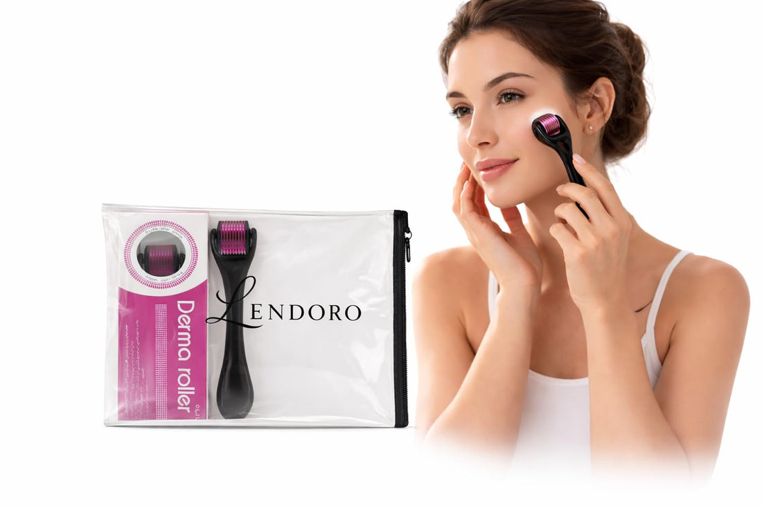 Derma Roller System, Titanium Needles, Boosts Collagen, Improves Skin Texture, with Storage Bag (0.75mm)