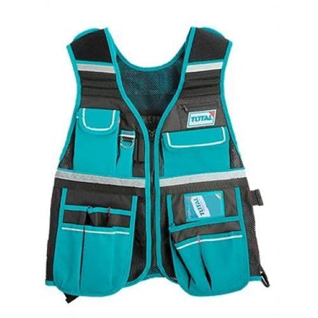 TOTALTOOLS VEST TOOLS TTVT1601 - Adult Men's Comfort Seekers Larger Sizes - Turquoise XL Solid V-Neck Vest