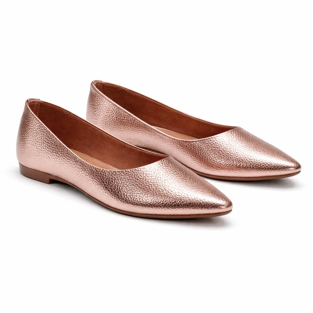 Elegant and comfortable women’s ballerina shoes—classic design with a pointed toe and lightweight sole—suitable for work and everyday errands. Size - BKT1