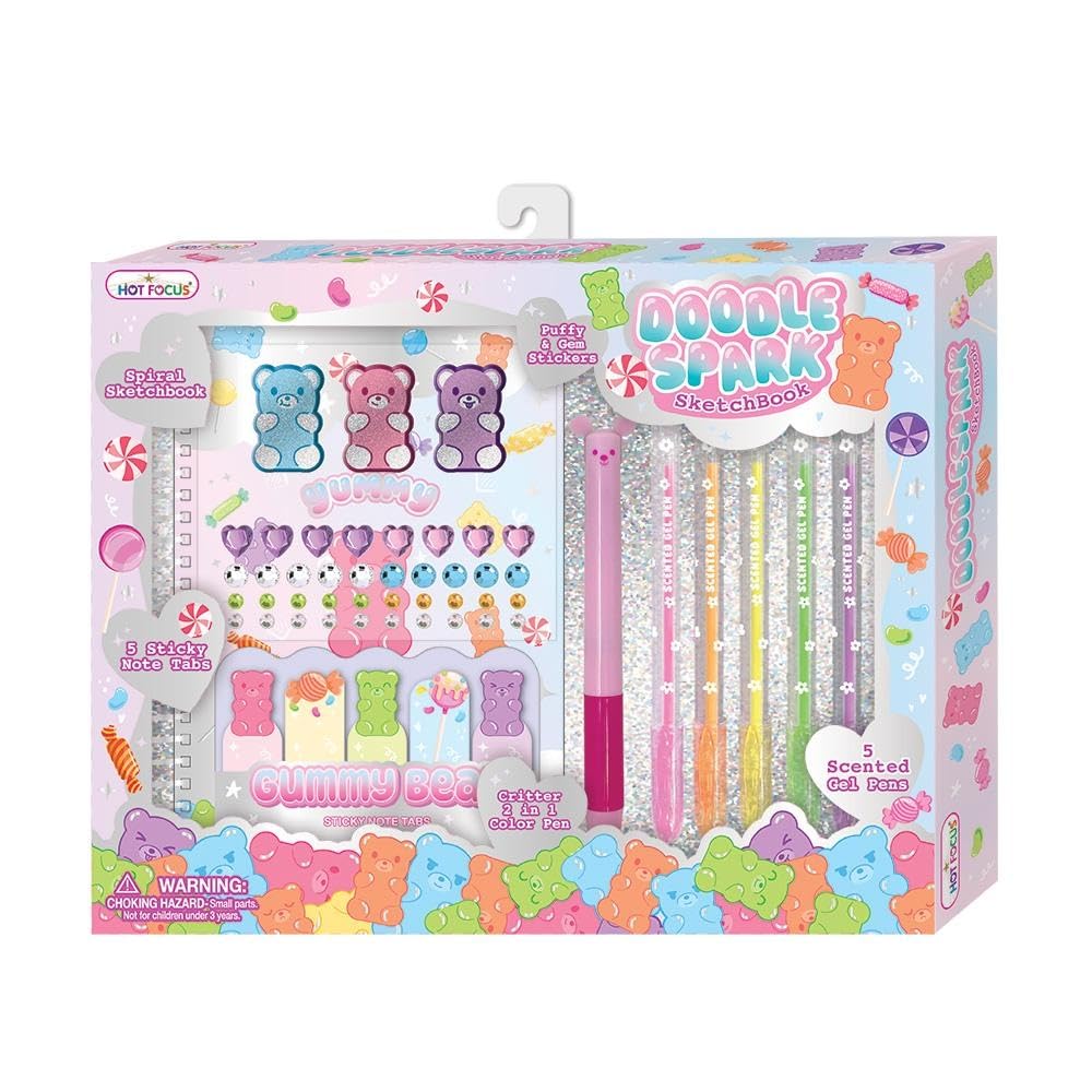 Hot Focus - Gummy Bear Doodle Spark Sketchbook Set - 207GB