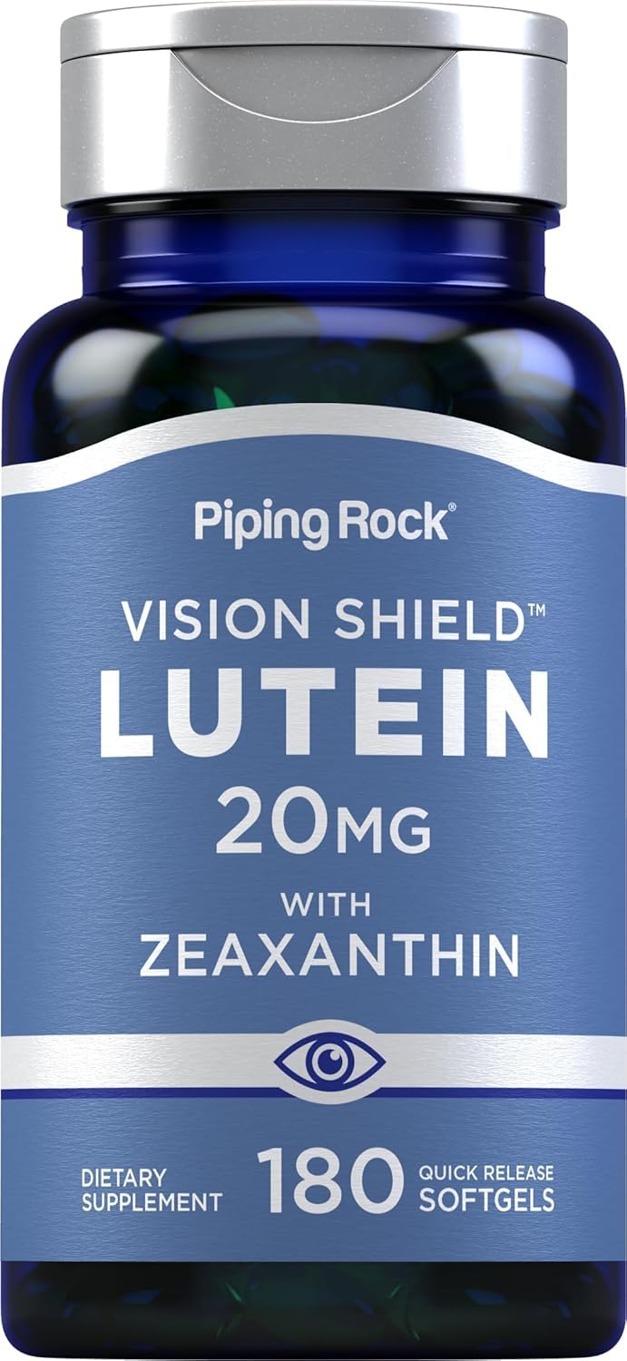 Eye Vision Support with Lutein & Zeaxanthin | 20mg Marigold Extract Blend | 180 Softgels | Non-GMO, Gluten Free