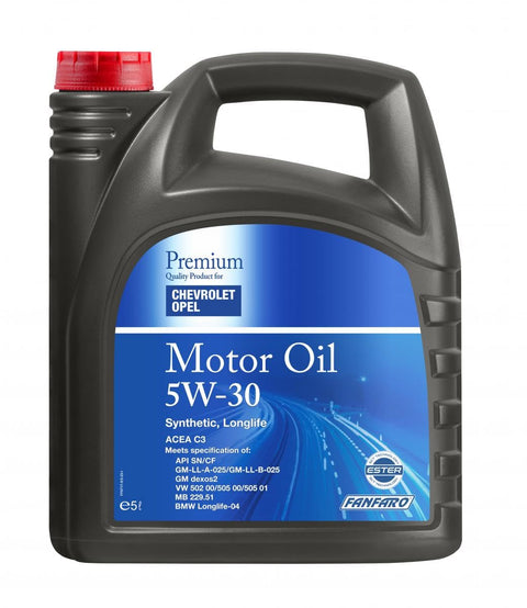 FANFARO 5W-30 Engine Oil for Opel Cars – 5 Liter High Performance