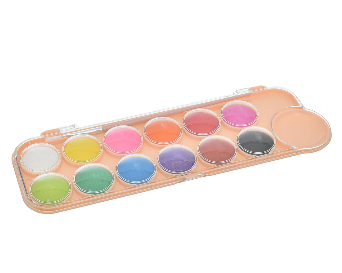 SONIX G-2212 Watercolor Set 12 Colored Stone Discs + Brush, Single Set