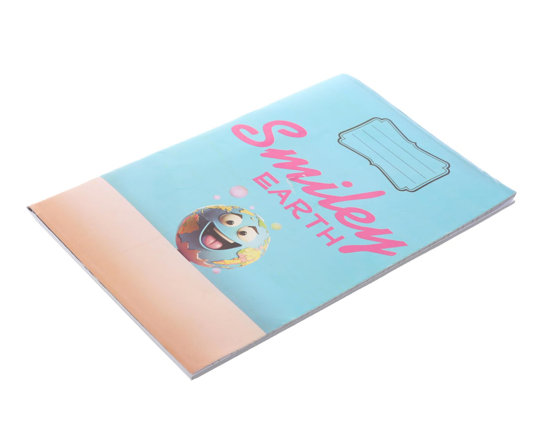 Extra Line University Notebook Stapled English 60 Sheets Globe Design Coated Cover A4