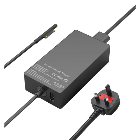 65W Surface Pro Charger Replacement Fit for Microsoft Surface Pro 3/4/5/6/7/8/9/X, Power Supply AC Adapter for Surface Laptop 5 4 3 2 1 Surface Go 1 2 3, Surface Book 1 2 3 Power Supply Cord