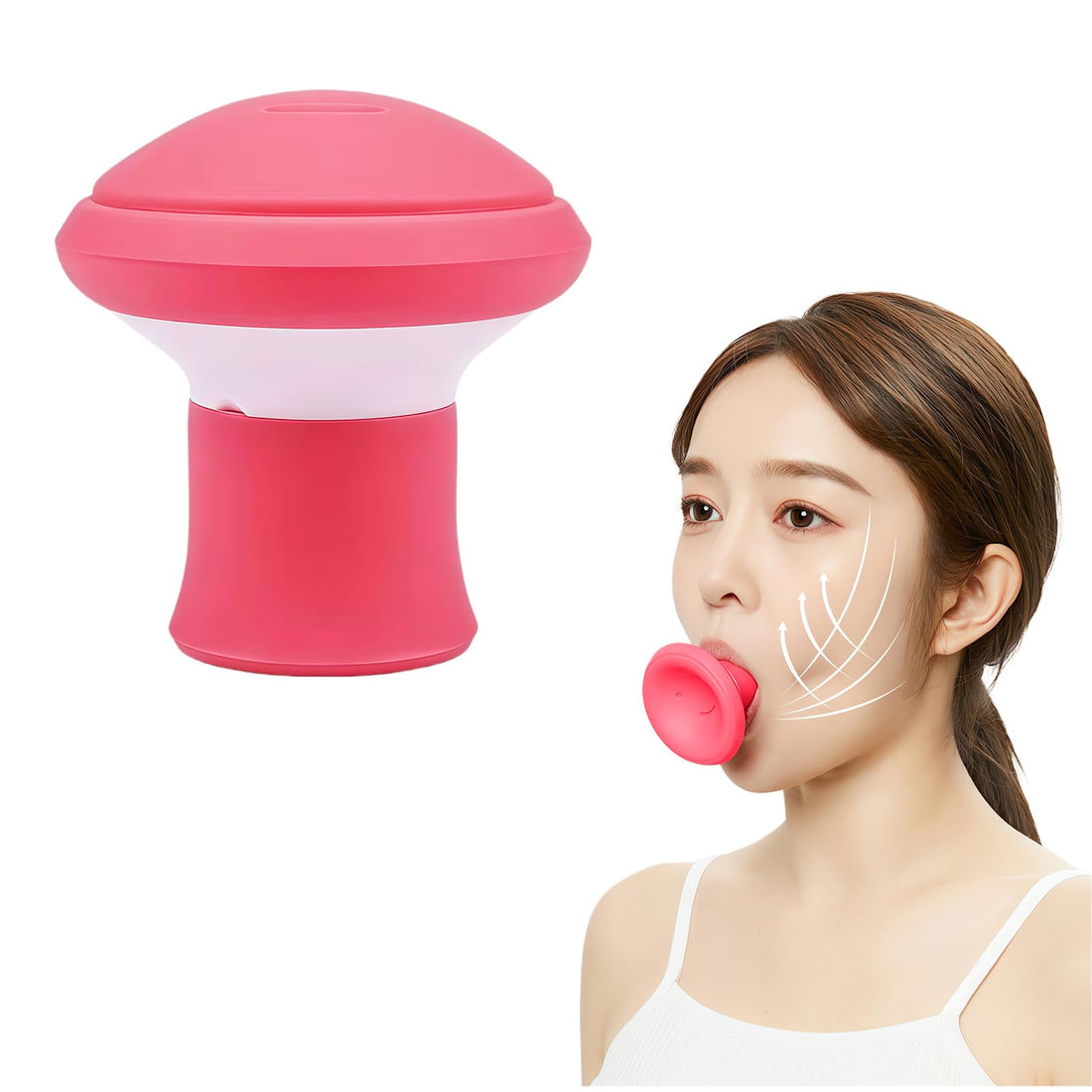 nalaina Facial Jaw Exerciser, Jaw Face Slimmer, Jaw Trainer & Jawline Shaper - Silicone, BPA Free, Jaw Liner Tool for Tone Face, Face Fat Reducer, Remove a Double Chin, Women Men（pink）