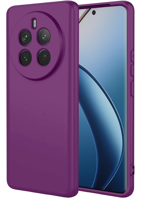 Purple Silicon Mobile Magic Camera Protection Soft Case with Microfiber Lining For Oppo Realme 12 Pro 5G / Oppo Realme 12 Pro Plus (Pro+)