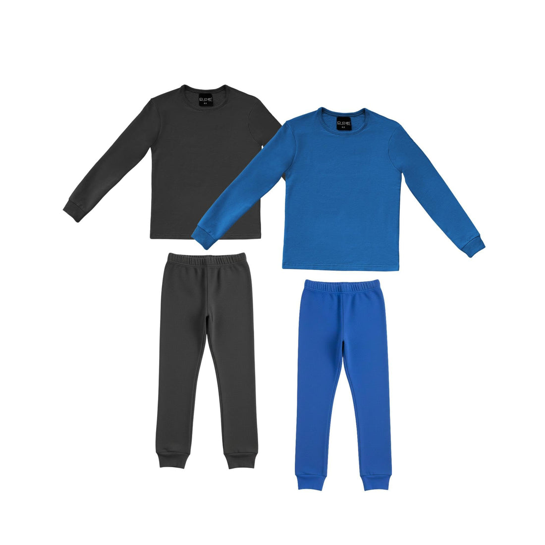 Dice 2-Pack Boy's Loungewear Set, Long Sleeve Crewneck Undershirt with Jogger Pants, Thermal Wear for Winter