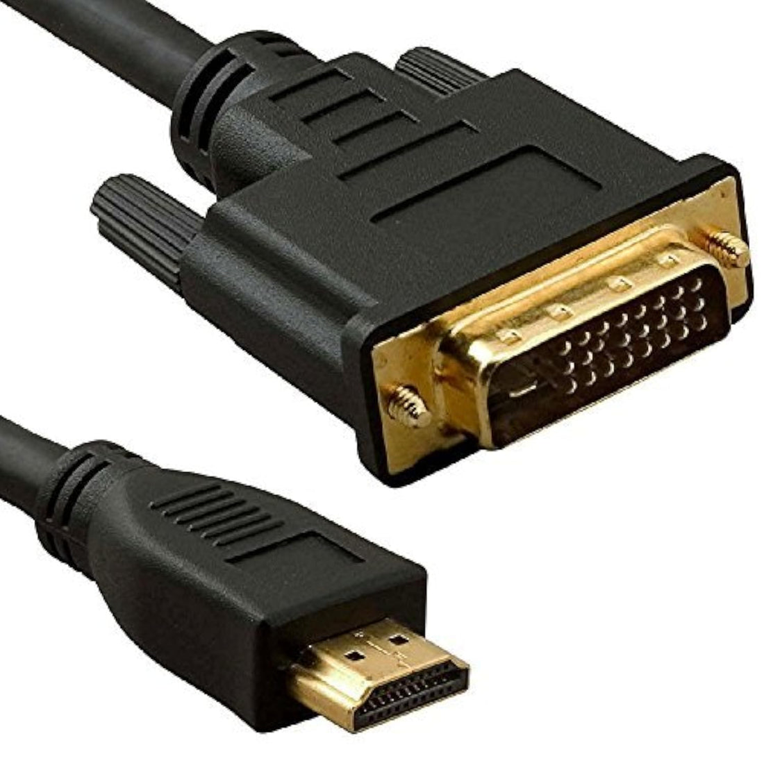 1m HDMI to DVI Cable - Premium Quality/ULTRA HD (4K resolution) - 1080p (Full HD) / v1.4 / Video/DVI-D (Dual Link) 24+1 Pins / 24k Gold Plated