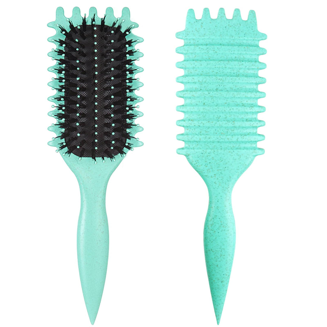 Defining Brush for Curly Hair Detangling Hair Styling Brush for Women and Men Highlight Curly Hair 2A to 4C Reduce Frizz for Wet and Dry Hair (Random color)
