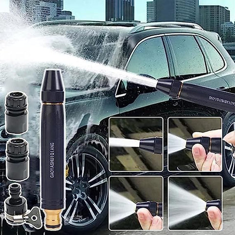 Generic High Pressure Adjustable Metal Water Hose Sprayer Nozzle for Car and Garden Wash,Water Spray Gun,High Pressure Metal Water Spray (Assorted Colors)