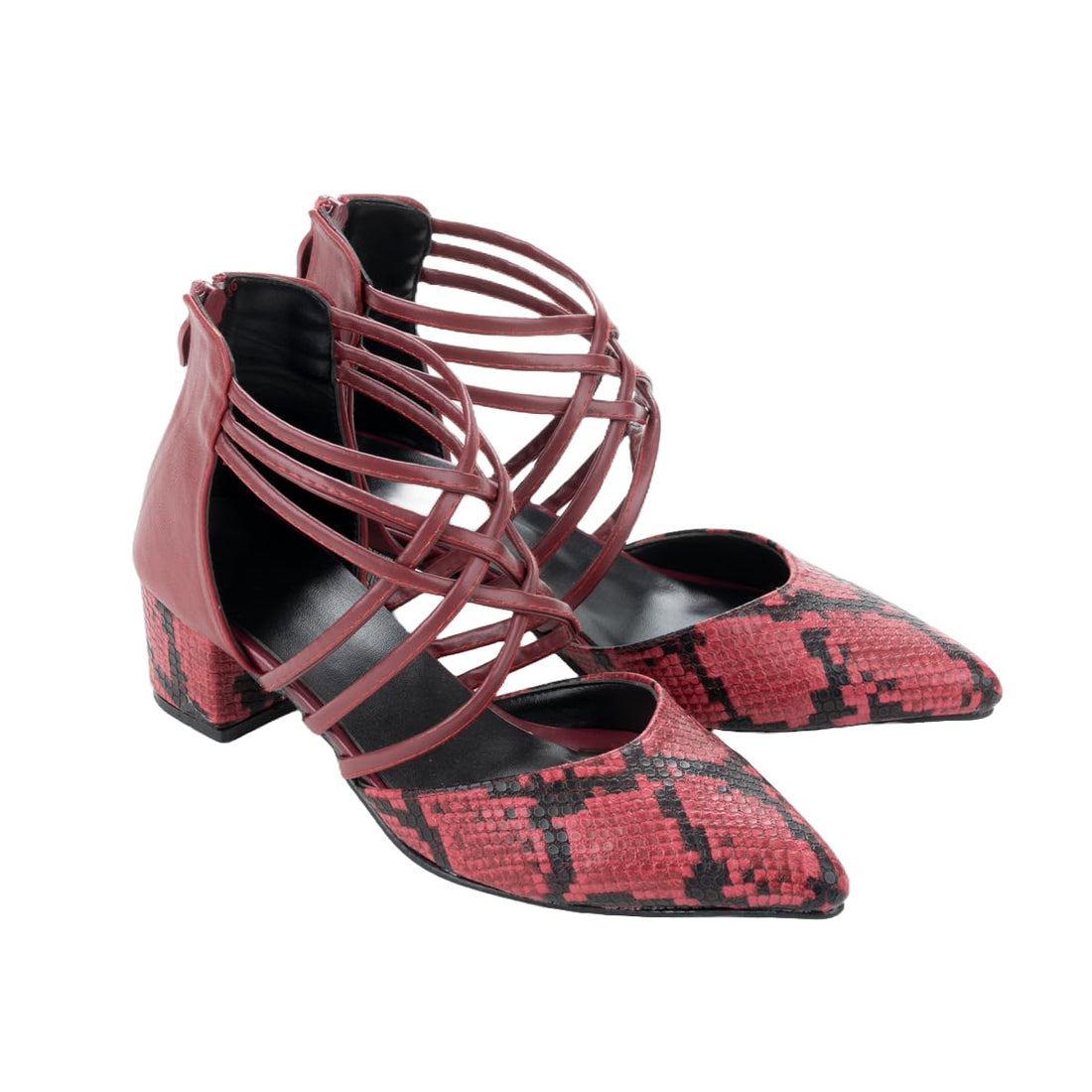 Women's Snakeskin Heel Boots Size 37 to 43