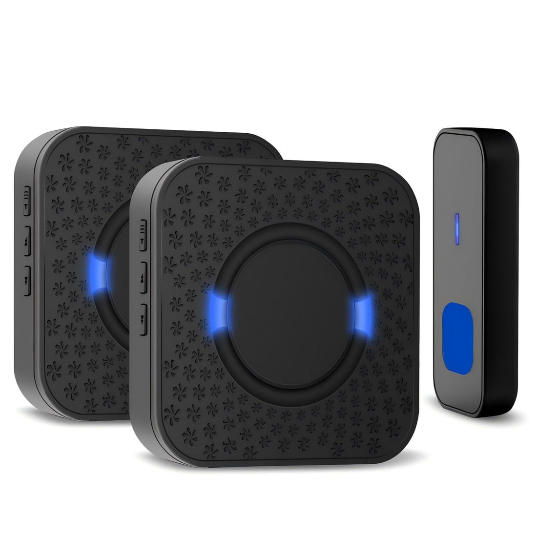 Nyganmelloz Door Bell Door Ring Door Call Cordless Wireless Waterproof Doorbell for Home Office Apartment Hotel Warehouse Anti-Theft, 2 Receivers & 1 Transmitter