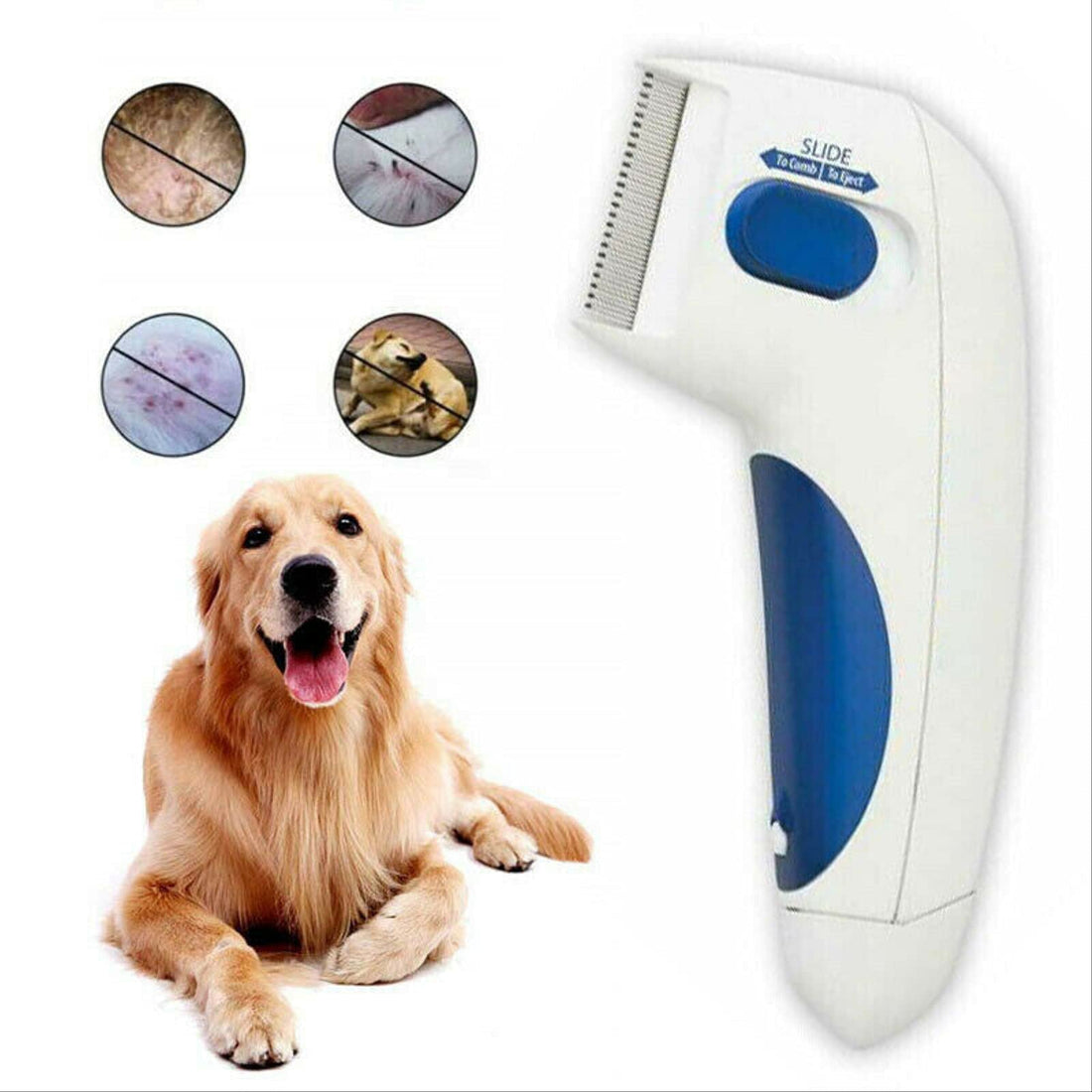 Cuier Pet Comb for Dogs Cats ，Grooming Comb Brush Effective Remove Float Hair