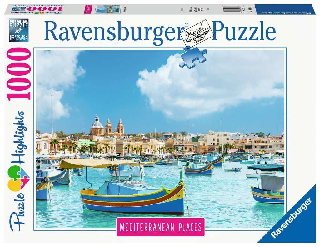 Ravensburger Puzzle, 1000 Piece Jigsaw Puzzle, M, Mediterranean Places Collection, Puzzles for Adults