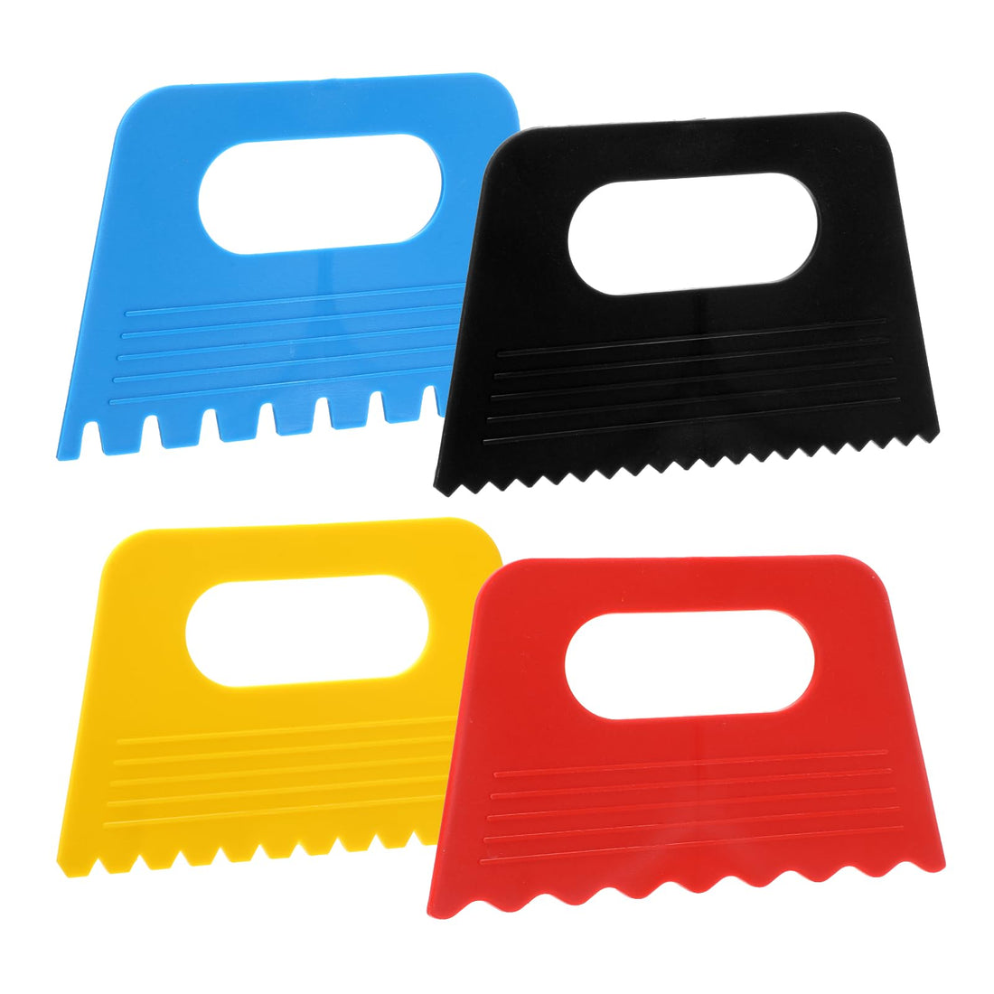 4 Pcs Plastic Paint Scraper Tool, Textured Art Supplies Kit, Plaster Tools for Texture Art on Canvas Putty Acrylic Plaster Art Pottery Scraper Tool