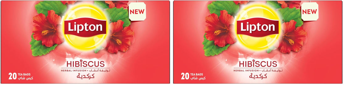 Lipton Herbal Hibiscus, 20 Teabags (Pack of 2)