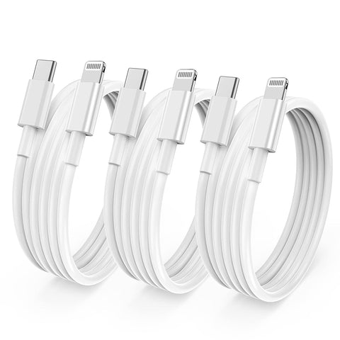 3Pack 3ft iPhone Fast Charger Cable, USB C to Lightning Cable, Type C Port Support Quick Apple Charging Cord for iPhone 14 Pro/14/13 Pro/12 Pro Max/12 Mini/11 Pro/XS/XR/iPad
