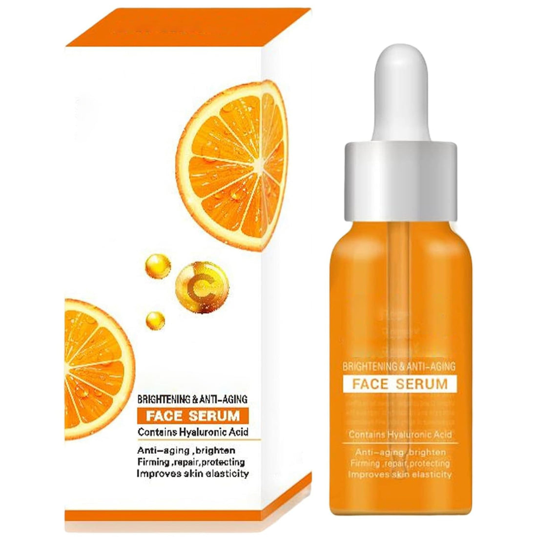 DR RASHEL Vitamin C Face Serum, Vitamin C Serum for Face with Hyaluronic Acid, Brightening & Anti-aging Facial Serum, Organic Vitamin C Serum for Face Dark Spots, Even Skin Tone, Lines & Wrinkles (1)