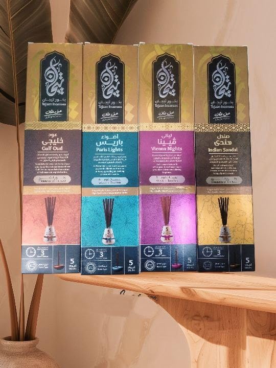 Tegan Incense 3 Hours - 4 Pack Assorted Each Pack 5 Sticks Mini Thick