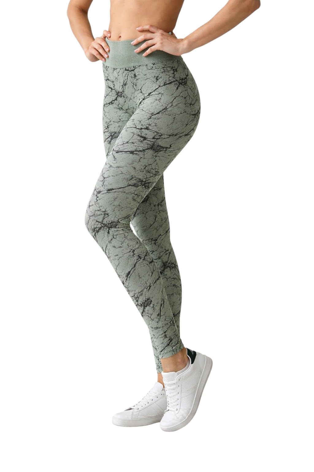 Miza Women's Clip Leggings – One Size from 50 to 90 Kg – Soft Stretch Material – Suitable for Home, Sports, Walking