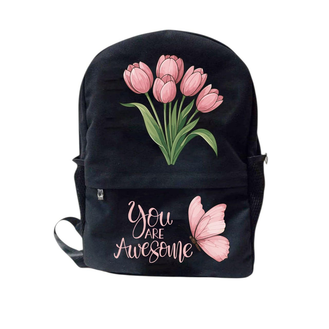 Backpack, School backpack, Large, Laptop backbag, 30 * 40 cm, With 2 pockets, Gift for her, Customized design, You are awesome, We print