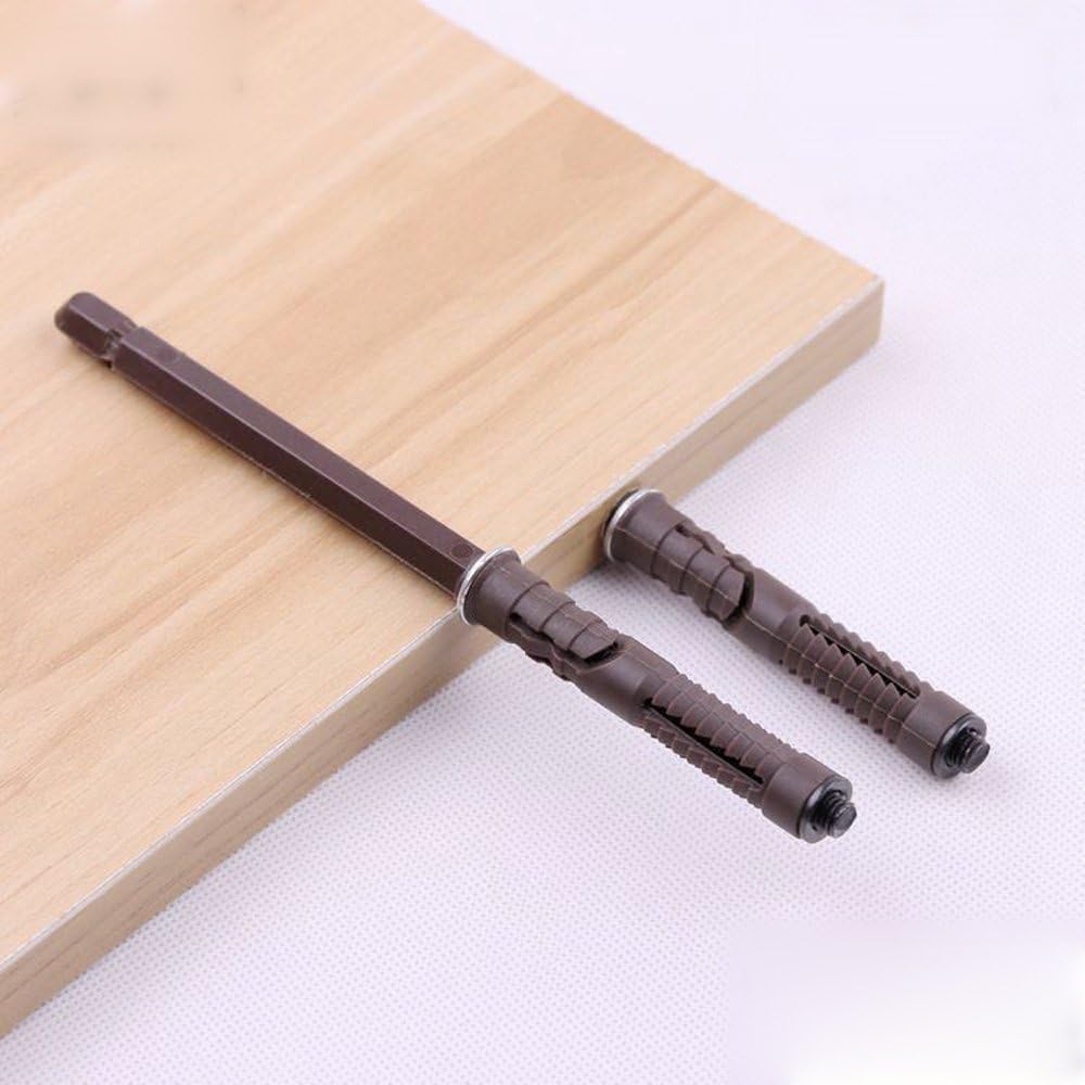 Wooden Shelf Brackets 6 Pcs Tayer Shelf Screws 10cm Brown + Wood Blister 10 ml