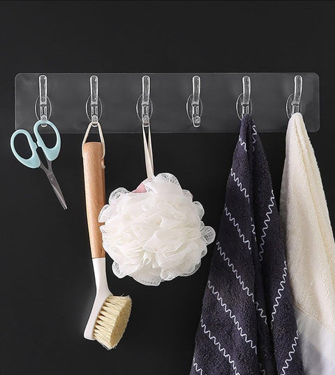 "Hook Flexible Clear Hanger (2 Pieces Each 6 Rows) - Easy and Convenient Organization for Kitchen, Bathroom, Rooms, Now Available to Buy by Di Pegui Bell