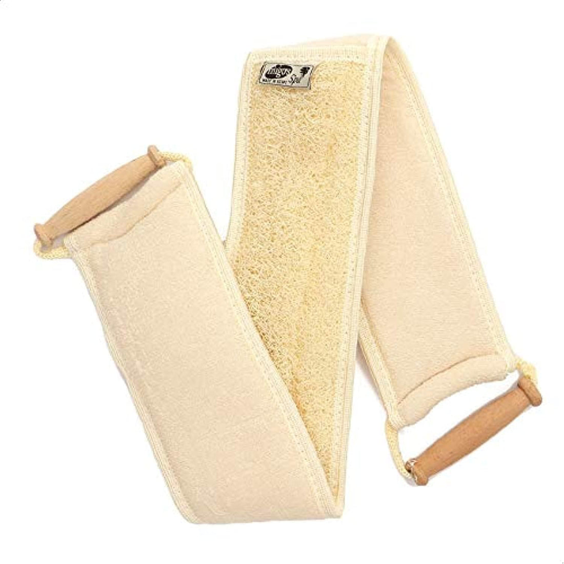 Migo's Long Bath Loofah with Wooden Handles