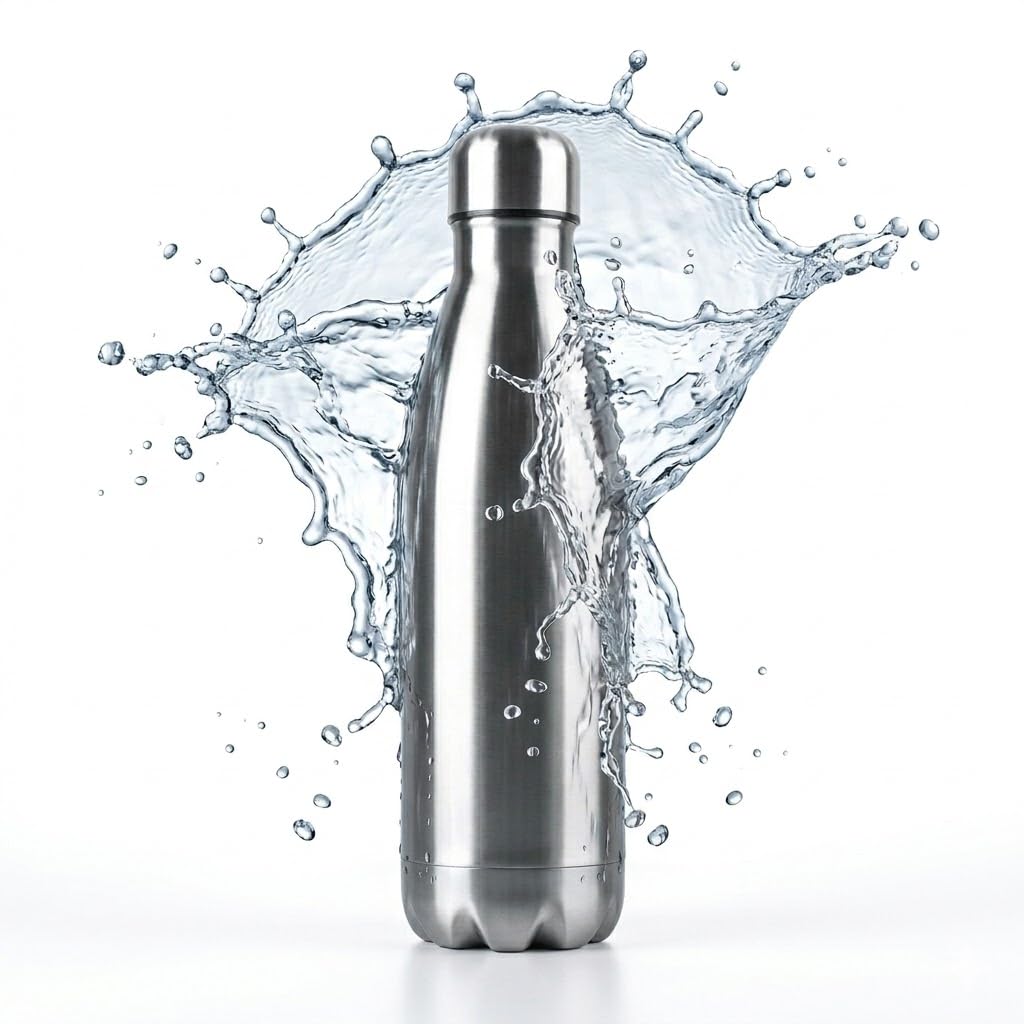 OVA Stainless Steel Water Bottle Double Walled Vacuum Insulated – BPA Free Cola Shape Thermal Flask for Hot & Cold Drinks, Leakproof Sports Bottle for Travel, Gym, Office & Outdoor Use