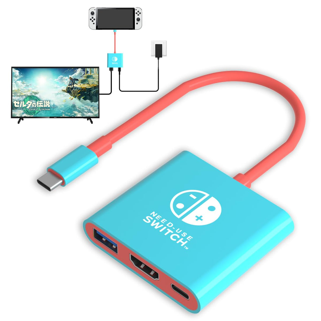 Portable Docking Station Compatible Switch - HDMI 2.0 Adapter