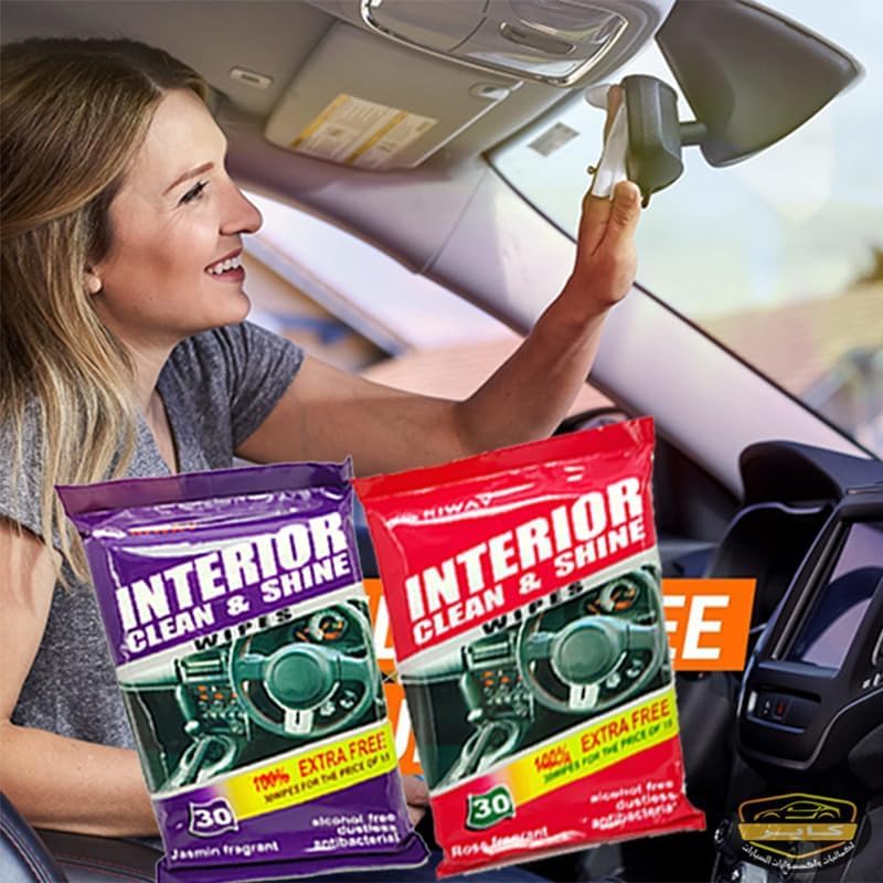Car Care Wipes, Wet Cleaning Wipes Provides Excellent and Durable Protection for Your Car, Multi Use (2 Pack / 60 Wipes) - by Rana Store