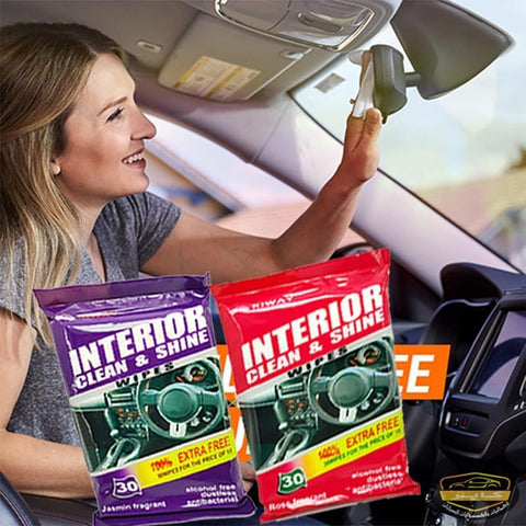 Car Care Wipes, Wet Cleaning Wipes Provides Excellent and Durable Protection for Your Car, Multi Use (2 Pack / 60 Wipes) - by Rana Store