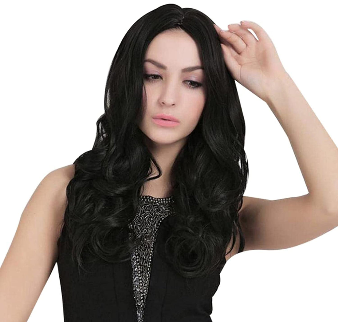 ECIF Women Wigs Long Hair Wigs - Black