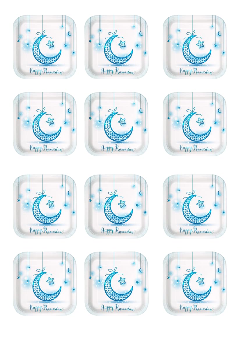 Party plates in distinctive shapes for RAMDAN size (24x24), pack of 12 pieces E