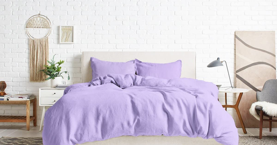 Tigers Trade Lines 3 Piece Solid Pattern Hotel Home Tourist Villages Duvet Set (Home Room 230 * 240cm, Mauve)