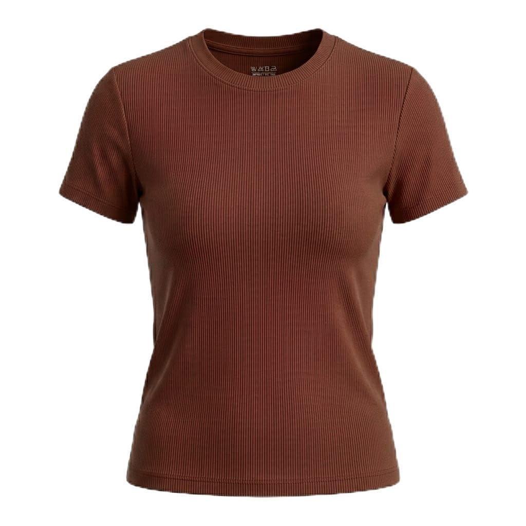 Womens Plain T Shirt Casual Soft Short Sleeve Top Comfortable Everyday Outfit for Work University and Daily Wear
