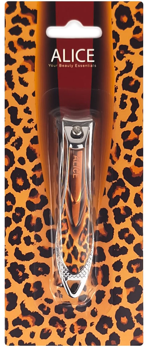 Alice - Nail Clipper, Stainless Steel Sharp Blade, Professional Nail Cutter For Men & Women, Luxury Wild Style (Orange)