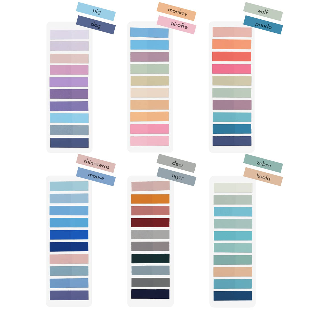 Sticky Tabs, 6 Pack 1200 Pieces Morandi Page Markers, Coloured Index Tabs, Clear Index Tabs for Reading Notes, Notebook, Books, Classify Files