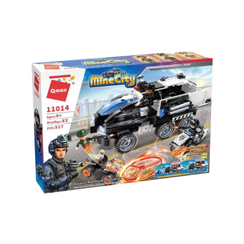 Qman - Mine City Guard Raid Pursuit Brick 517 Pieces - C11014