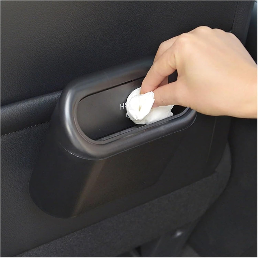 Car Trash Can with Lid, Multifunctional Folding Car Dustbin Garbage Organizer Holder, Leak-Proof Hanging Mini Trash Can Containers, Suitable for Cars, Homes, Offices (Black)